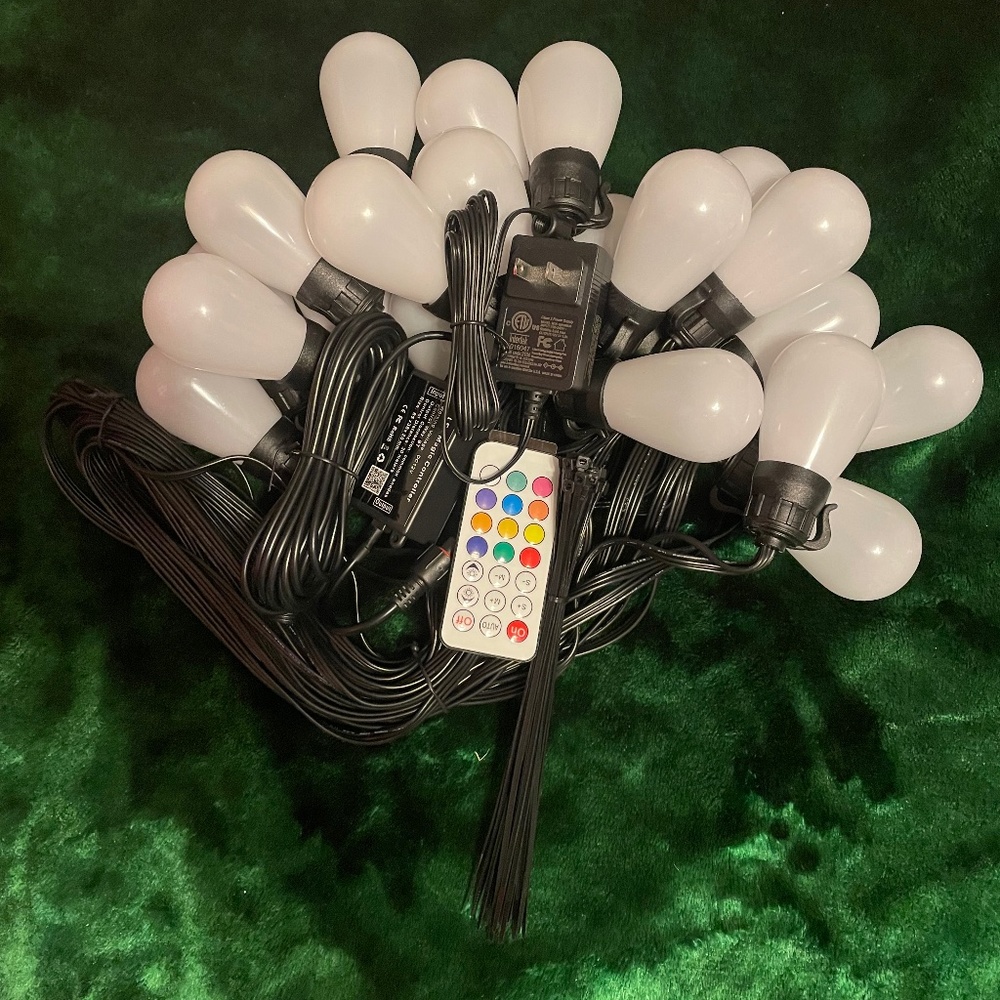 Colored patio light